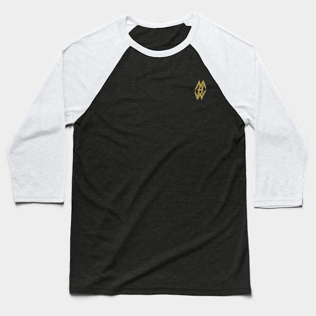 Golden Hidden Wisdom Logo Baseball T-Shirt by medderick